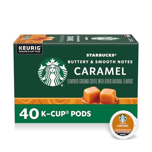 Starbucks K-Cup Coffee PodsCaramel Flavored Coffee100% Arabica1 box (40 pods)