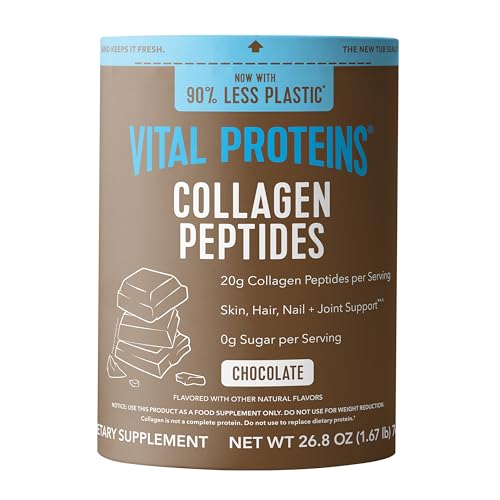Vital Proteins Collagen Peptides Powder Supplement, Hydrolyzed Collagen for Skin, Hair, Nails & Joints, Chocolate, 28 Servings