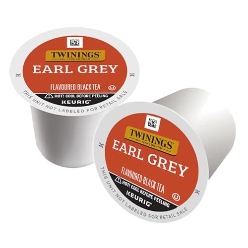 Twinings Earl Grey Black Tea K-Cup Pods for Keurig, 56 Count (Pack of 1), Flavoured with Citrus & Bergamot, Caffeinated, Enjoy Hot or Iced