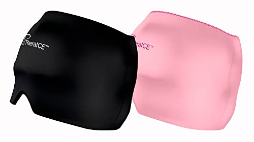 TheraICE Migraine Relief Cap, Soothing Headache Ice Pack Mask Products, Cooling Gel Hat, Face Cold Compress Head Wrap for Tension, Stress & Hangover