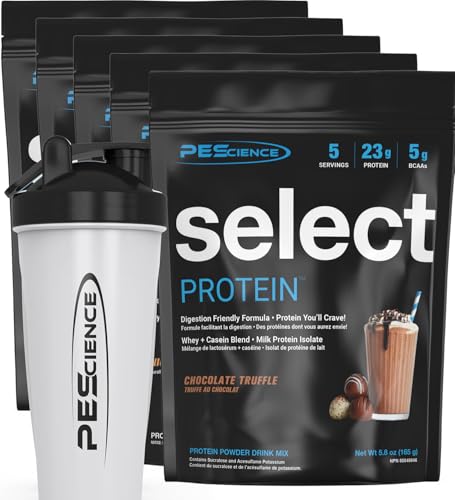 PEScience Select Protein Powder Variety Pack - 5 Flavors - 25 Servings - Protein Powder Sample Pack, Whey and Casein Blend, Keto Friendly, Gluten Free, Digestion Friendly, Amazing Taste