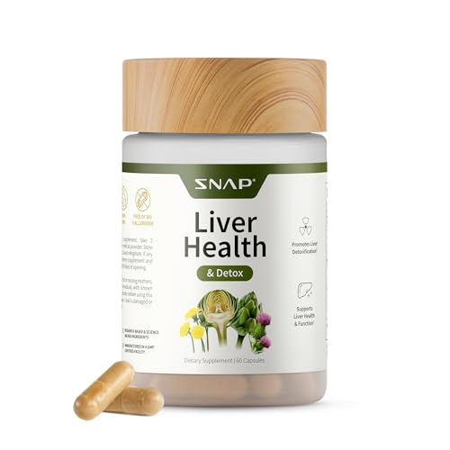 Snap Supplements Liver Health & Detox Supplement - Natural Support for Liver and Digestive Health, 60 Vegetarian Capsules (1 Month Supply)