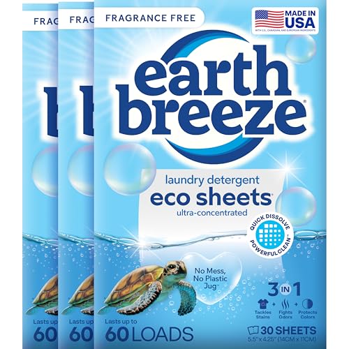 Earth Breeze Detergent Sheets (Fragrance-Free)