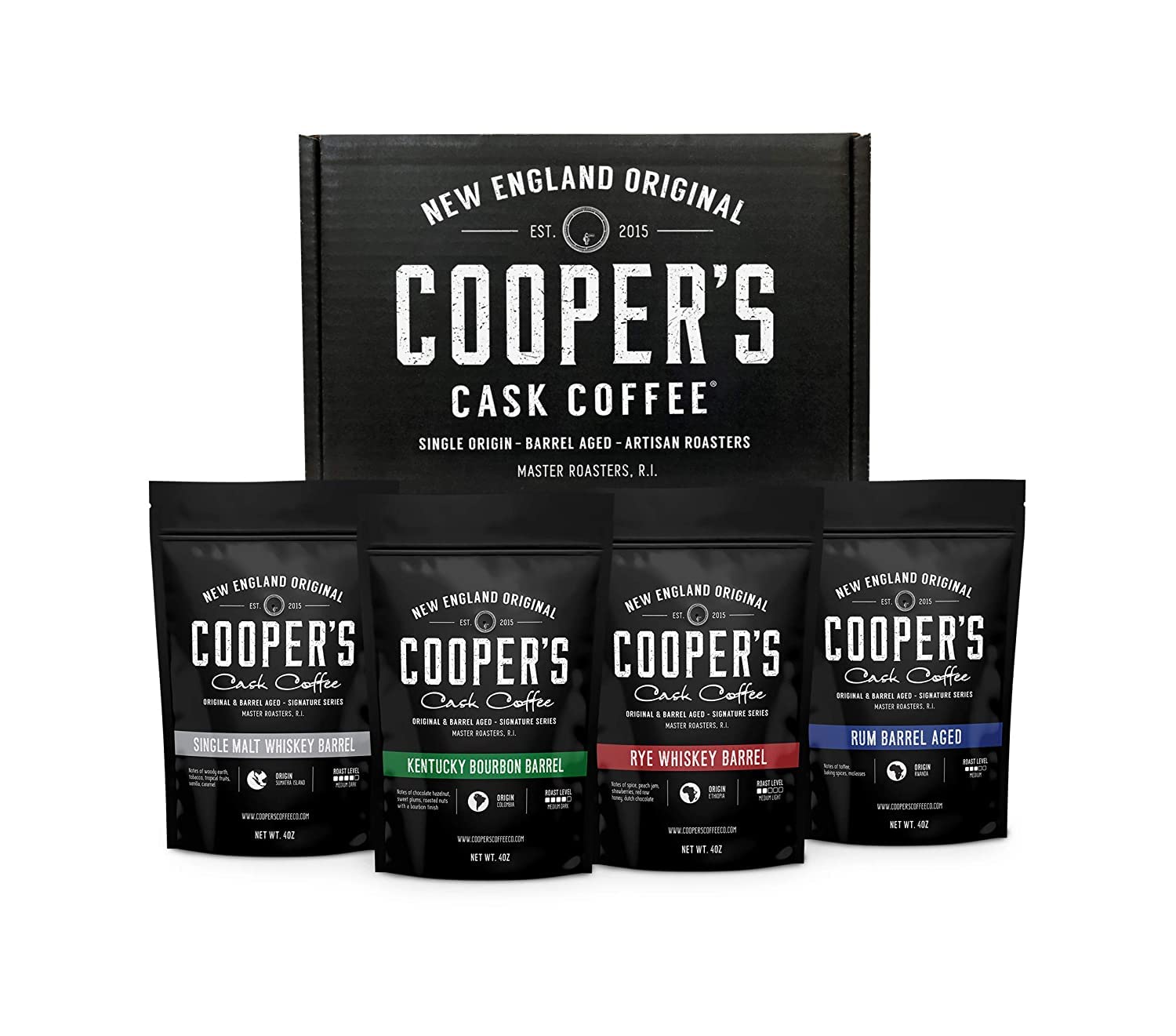 Bourbon & Whiskey Barrel Aged Coffee Box Set