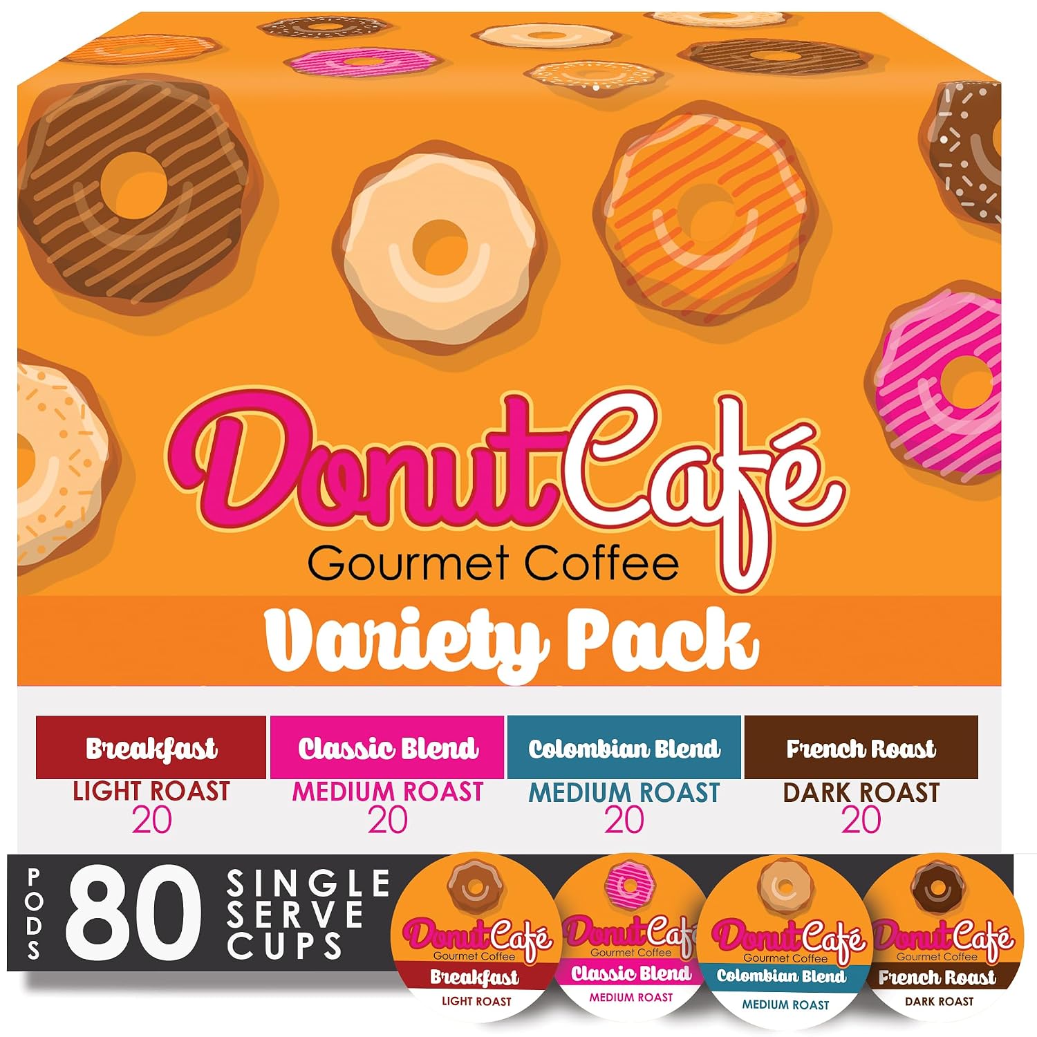 Donut Cafe 80-Count Variety Pack
