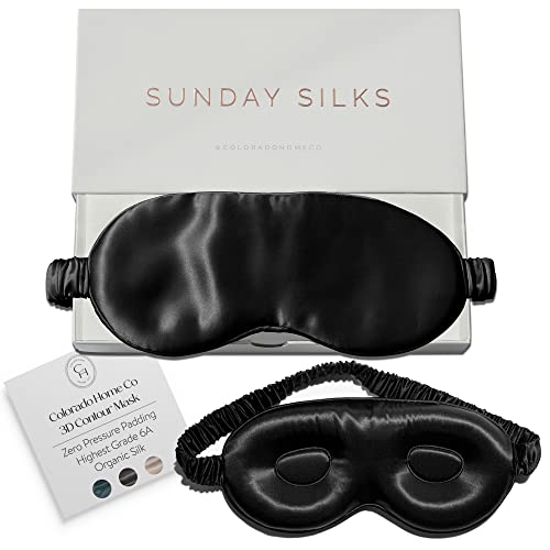 SUNDAYSILKSTM 3D Contoured Silk Sleep Mask