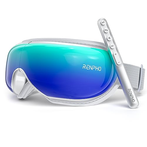 RENPHO Eyeris 1 Eye Massager with Remote, Christmas Birthday Gifts for Women Men, Sleep Mask with Heat Compression, Headache Massager for Strain Migraine Relief Stye Eye