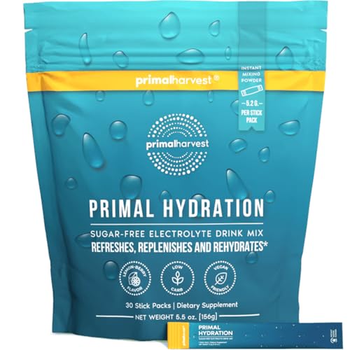 Primal Harvest Electrolytes Powder Packets Primal Hydration (30 Packs)
