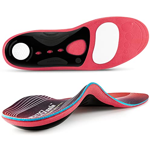 PCSsole Heavy Duty Support Pain Relief Insoles- 220+ lbs High Arch Support Insoles with Comfort Gel for Men and Women,Flat Feet Orthotic Insert,Work Boot Insoles for Plantar Fasciitis,Foot Pain