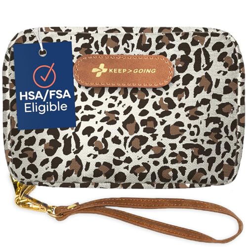 Keep Going Travel First Aid Kit for Kids  130 Pc.for Purse, Diaper Bag, Backpack, & Suitcase, with Latex-Free Bandages  7 x 5 x 2 in. Travel First Aid Kit TSA-Approved