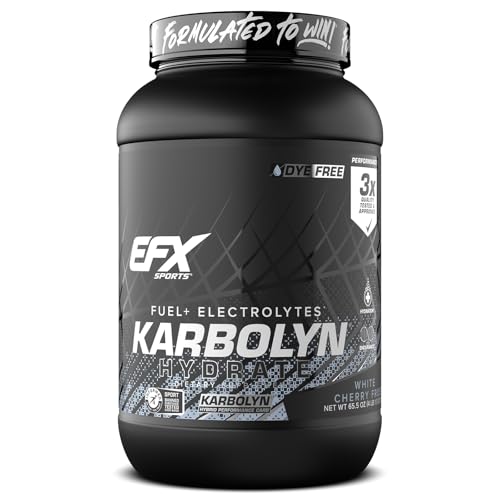 EFX Sports Karbolyn Hydrate | Carbohydrate Powder + Electrolytes | Sugar Free Sports Drink Mix | Fuel & Hydration | Stimulant Free | 66 Servings (White Cherry Frost)