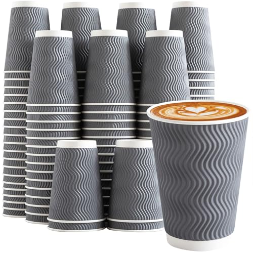 Coffee Cups 12 oz 120 Pack (Ripple)
