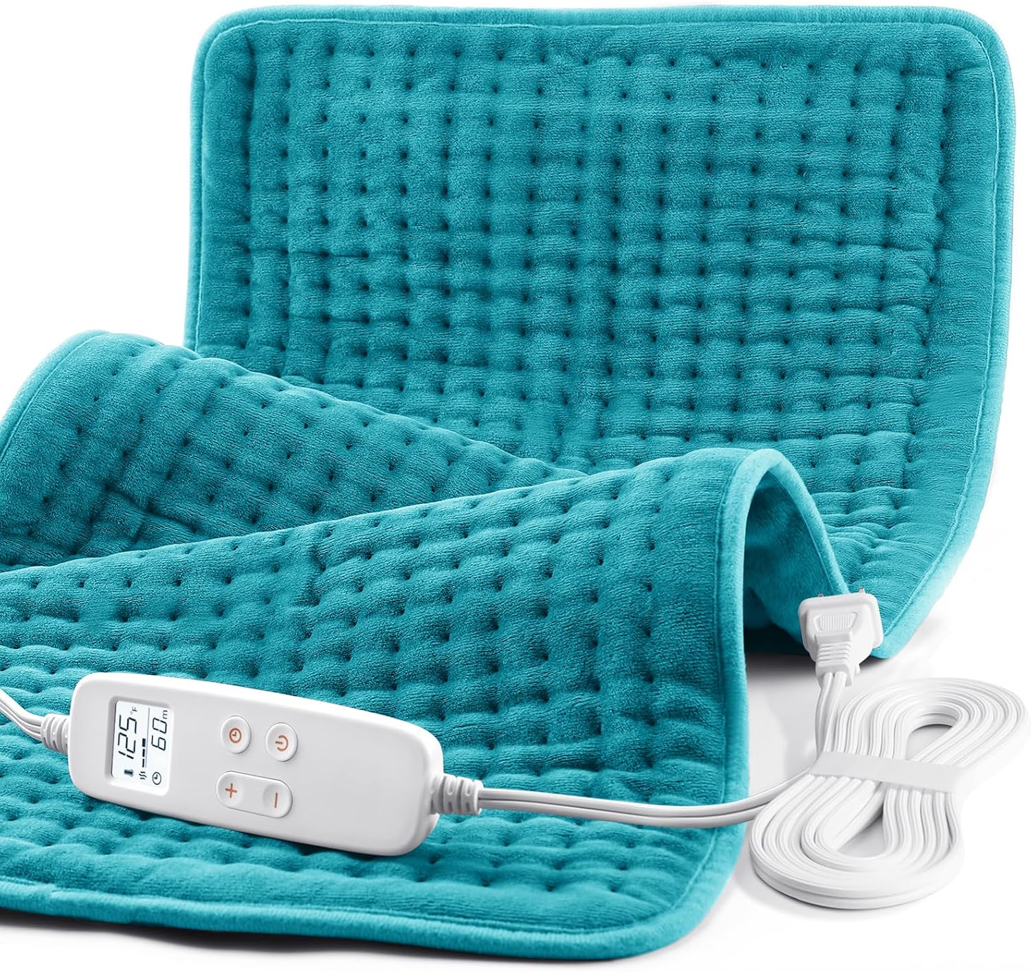 Heating Pad for Back Pain and Cramp Relief, Extra Large 17" x 33" Size Electric Heating Pad for Shoulder Neck Pain with 6 Temperature Level and 6 Timer Settings Auto Shut Off