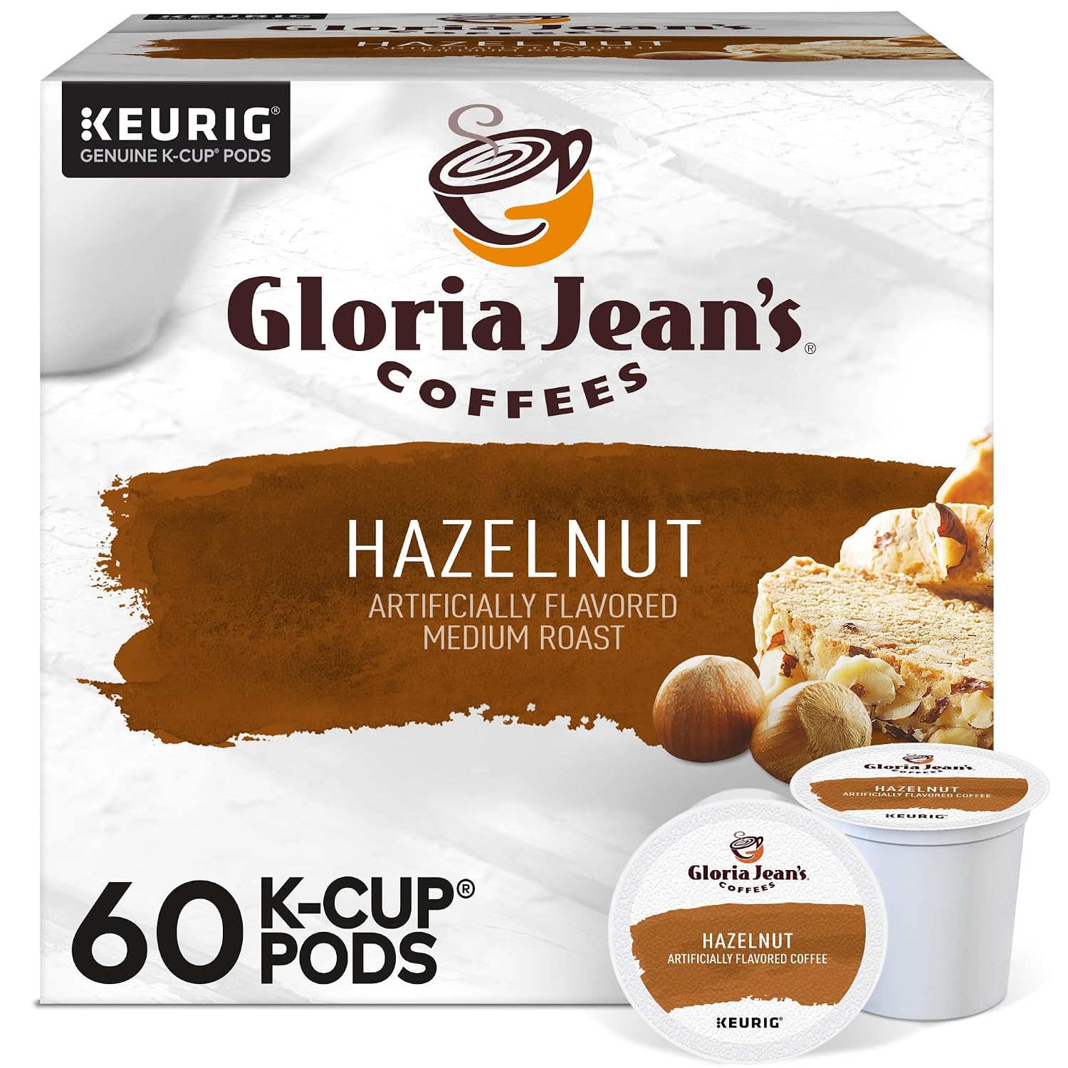 Gloria Jean's Hazelnut K-Cup Pods 60 Count