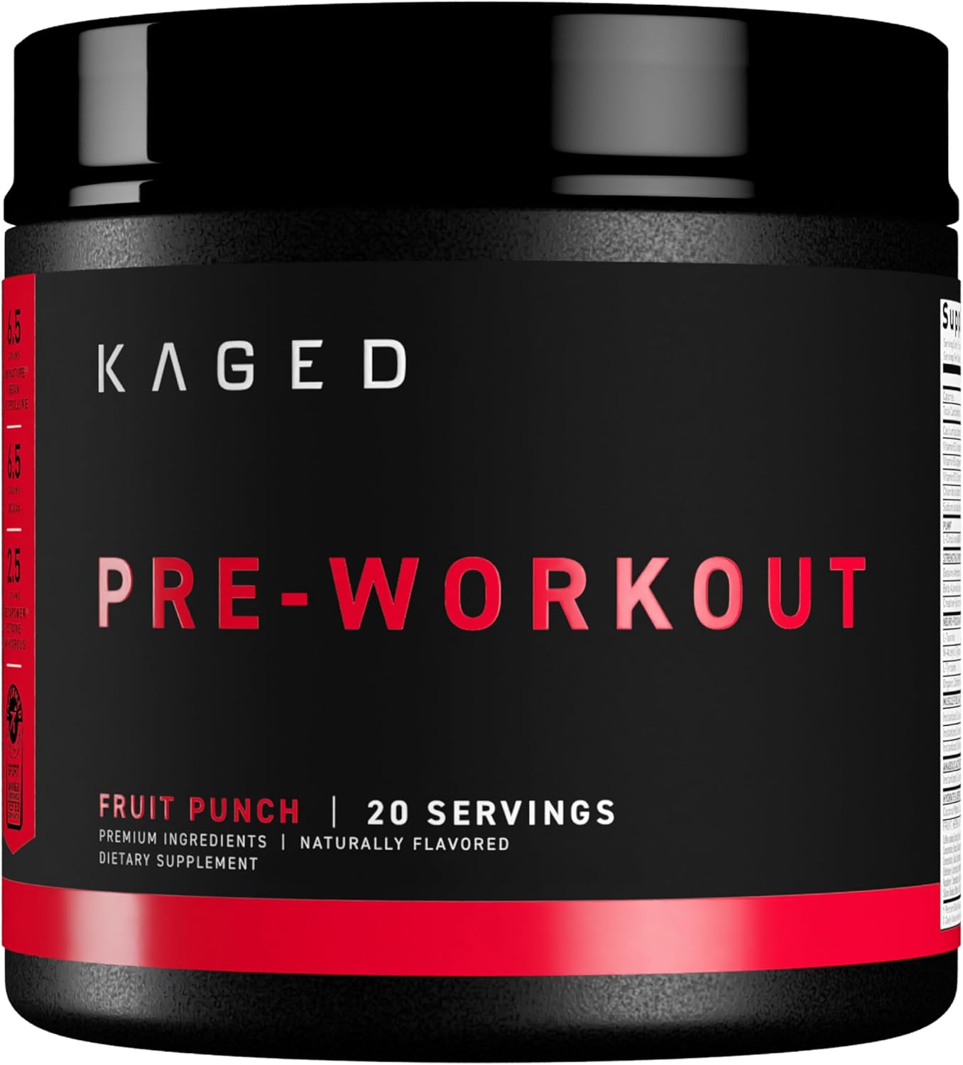 Kaged Original Pre Workout Powder | Fruit Punch | Pre-Workout with Creatine, Beta Alanine, L-Citrulline, BCAAs | 274 mg Organic Caffeine | Pre Supplements for Men & Women | 20 Servings