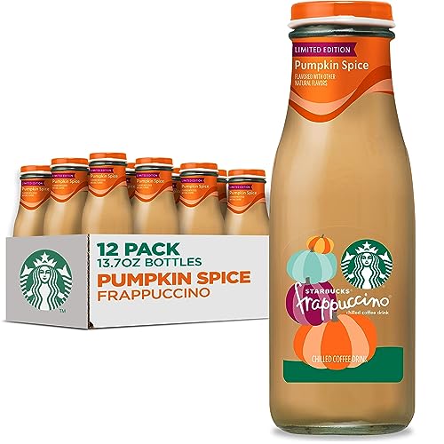 Starbucks Frappuccino, Coffee Drink, Pumpkin Spice, 13.7 fl oz Bottles (12 Pack), Iced Coffee