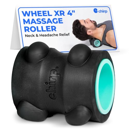 Chirp Wheel XR Massage Roller for Neck & Headache Relief  Rejuvenate Body, Spinal Care & Tension Through Thumb Pressure Release | High-Density Foam for Physical Therapy, 500lbs Capacity, 4" Mint
