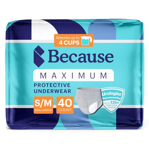 Because Maximum Incontinence Underwear (S/M, 40)