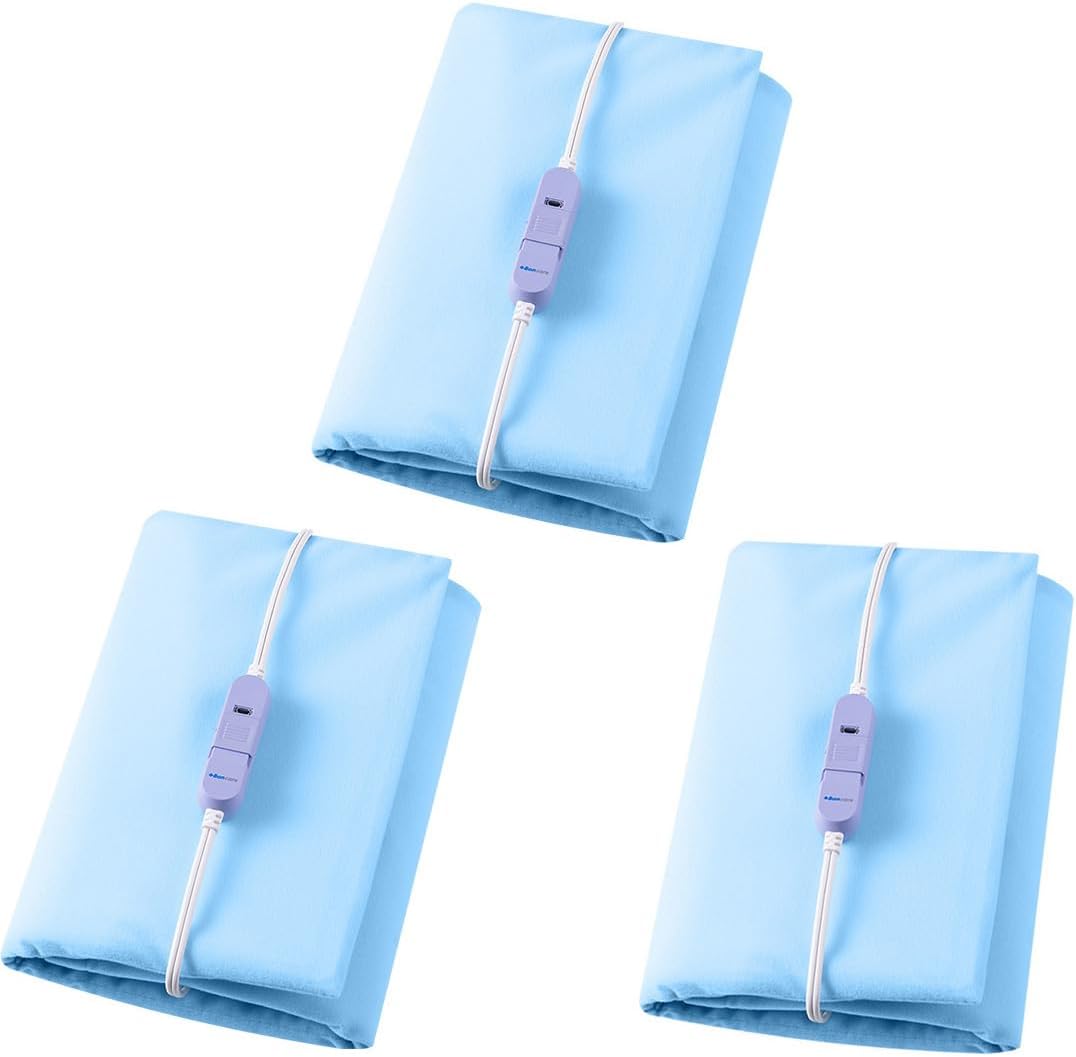 Boncare Large Heating Pad Without Auto Shut Off for Back Pain Relief & Period Cramps & Cozy Pet Comfort, 2 Temperature Settings Waterproof Vinyl Heat Pad (12"x 24", 3)