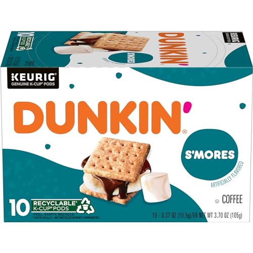 Dunkin Medium Roast Smores Flavored Coffee, 60 Keurig K-Cup Pods