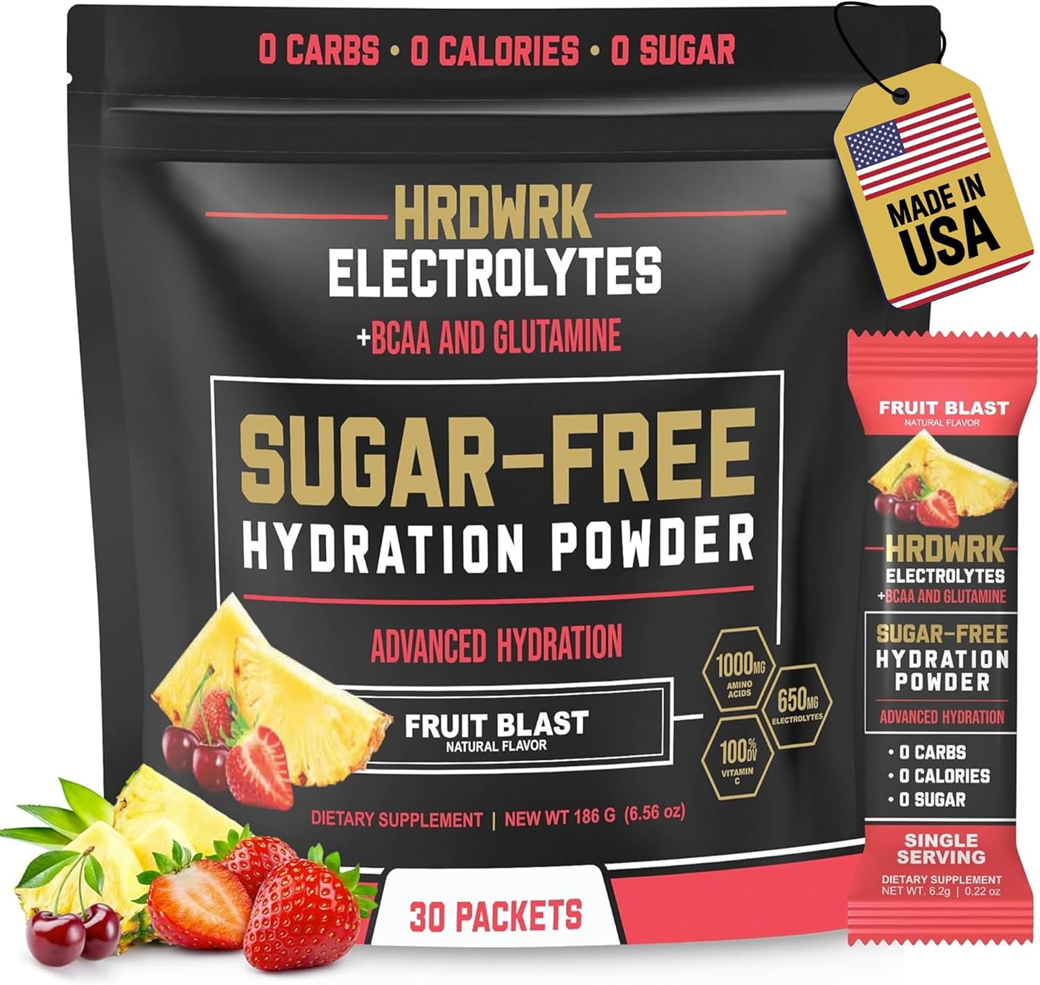 HRDWRK Electrolytes Powder Packets
