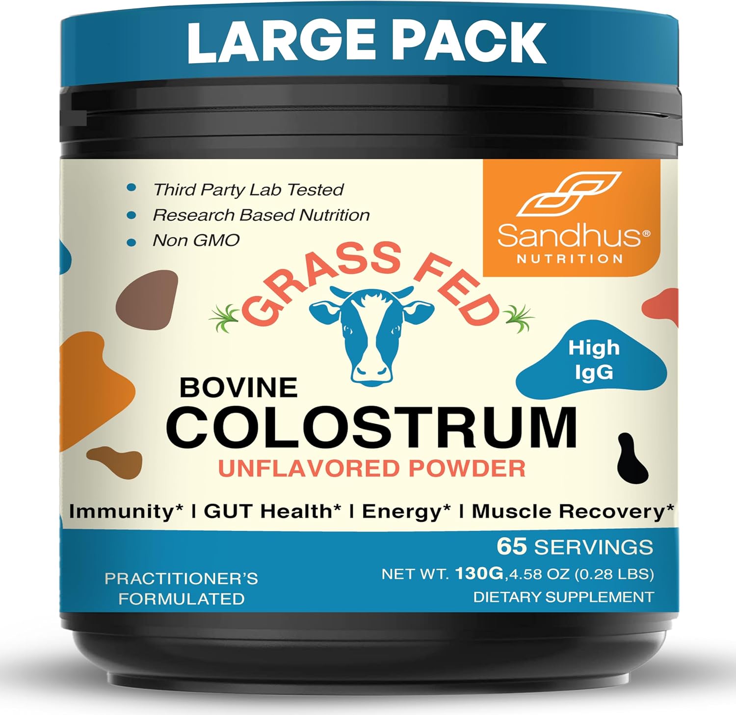 Sandhu's Grass Fed Bovine Colostrum Powder (65)