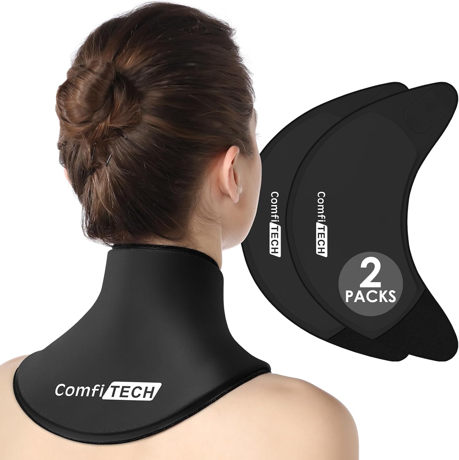 ComfiTECH Neck Ice Pack Wrap (Medium, 2-Pack)