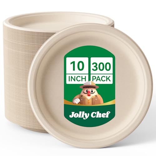 JOLLY CHEF 10" Compostable Plates (Natural)