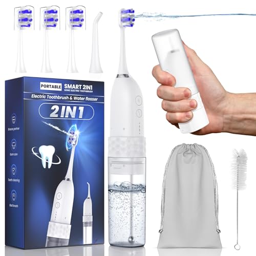 UNINGOPI Portable Water Flosser & Toothbrush (White)
