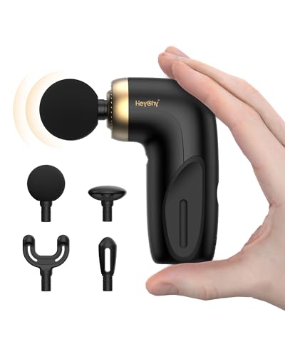 A1 Super Mini Massage Gun, Percussion Deep Tissues Muscle Massager, Travel Massage Gun, Compact Sports Massager, Portable Handheld Massager for Office Gifts for Him/Her, Home, Athletes(Black)