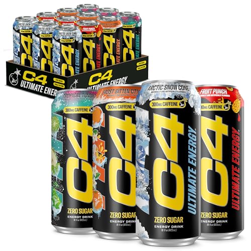 Cellucor C4 Ultimate | Pre Workout Sugar Free Energy Drink Official Variety Pack | Tri-Stim Experience with 300mg Caffeine + TeaCrine + Dynamine | 16oz (Pack of 12)