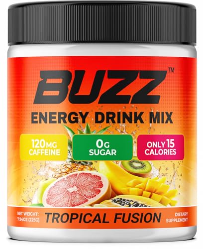 Energy Drink Powder - Energy Boost Drink Mix - Sugar-Free Energy with Antioxidants - Morning Kickstart and Sports Nutrition Endurance Product - 30 Servings, 8 Ounces (Tropical Fusion)
