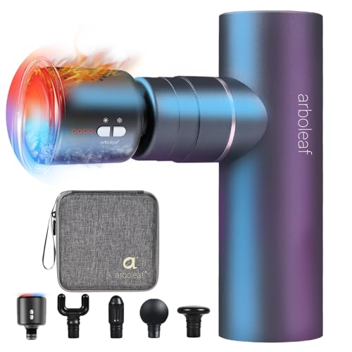 arboleaf Thermacool Massage Gun Deep Tissue with Heat and Cold Head, FSA HSA Eligible Items, Full-Metal Electric Portable Hand Held Massager Gun for Back, Body Sore Muscles, Pain Relief