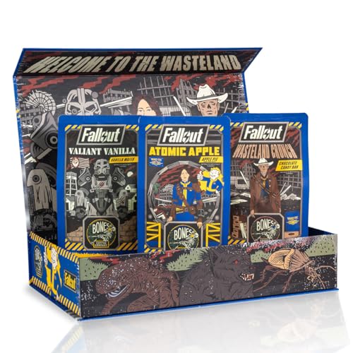 Bones Coffee Company Fallout Collector's Box Flavored Coffee, Low Acid Medium Roast Arabica Beans Coffee Gifts, Fallout Series Inspired, For Auto Drip and French Press,12 oz Pack of 3 Ground