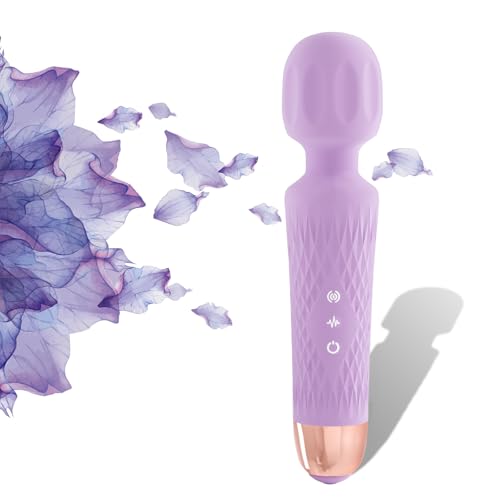 The Upgraded 3-in-1 Personal Massager  3H Powerful Vibration, Quiet & Waterproof  20 Modes 8 Speeds Muscle Therapy Stick for Deep Tissue, Sports Recovery, Cordless & Travel Friendly (Purple)