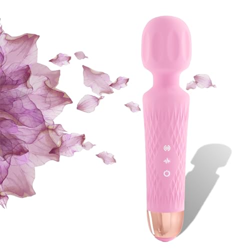 The Upgraded 3-in-1 Personal Massager  3H Powerful Vibration, Quiet & Waterproof  20 Modes 8 Speeds Muscle Therapy Stick for Deep Tissue, Sports Recovery, Cordless & Travel Friendly (Pink)