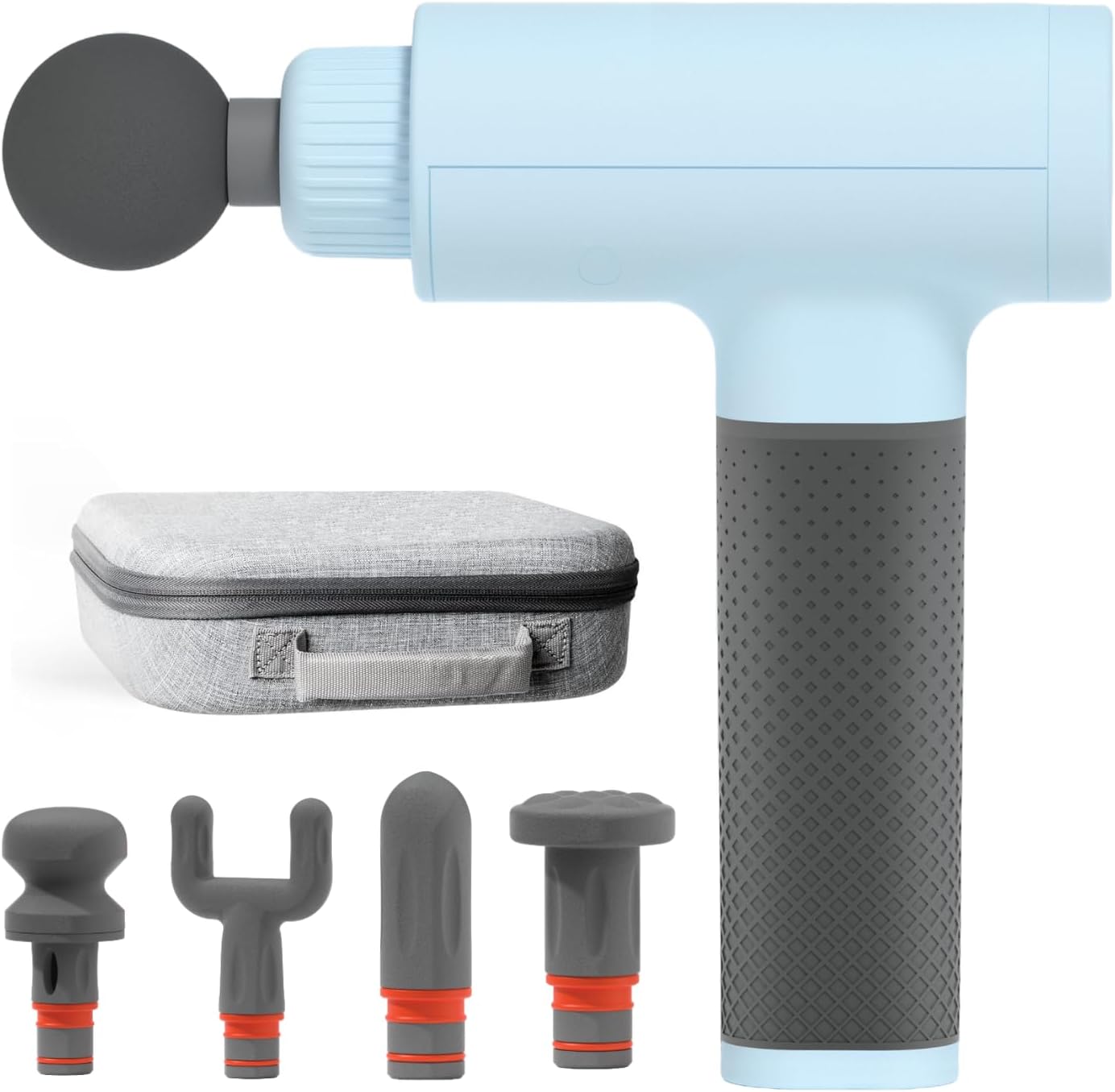 Sharper Image Powerboost Massage Gun  Deep Tissue Percussion Massager| 5 Attachments, 6 Speed| Shoulder Back Leg Muscle Recovery & Pain Relief Massage Tool| Massager Gun| Men & Women Gift