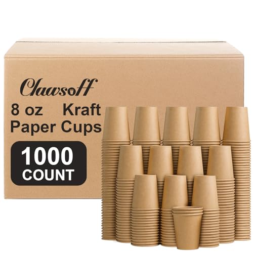 Clawsoff 8 oz Brown Kraft Cups