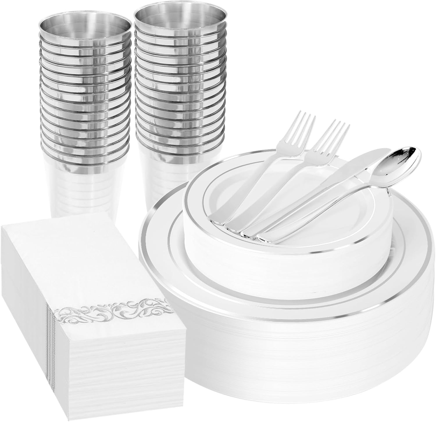 Supernal 200pcs Silver Set