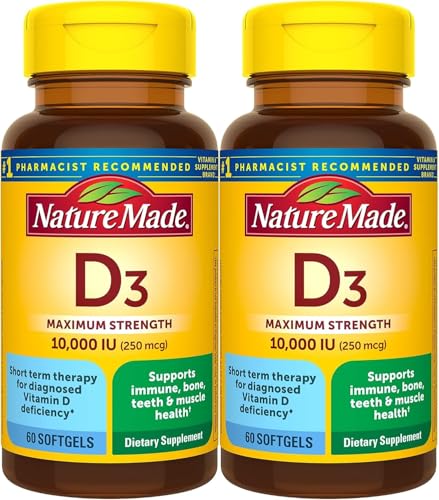 Nature Made Maximum Strength Vitamin D3 10000 IU