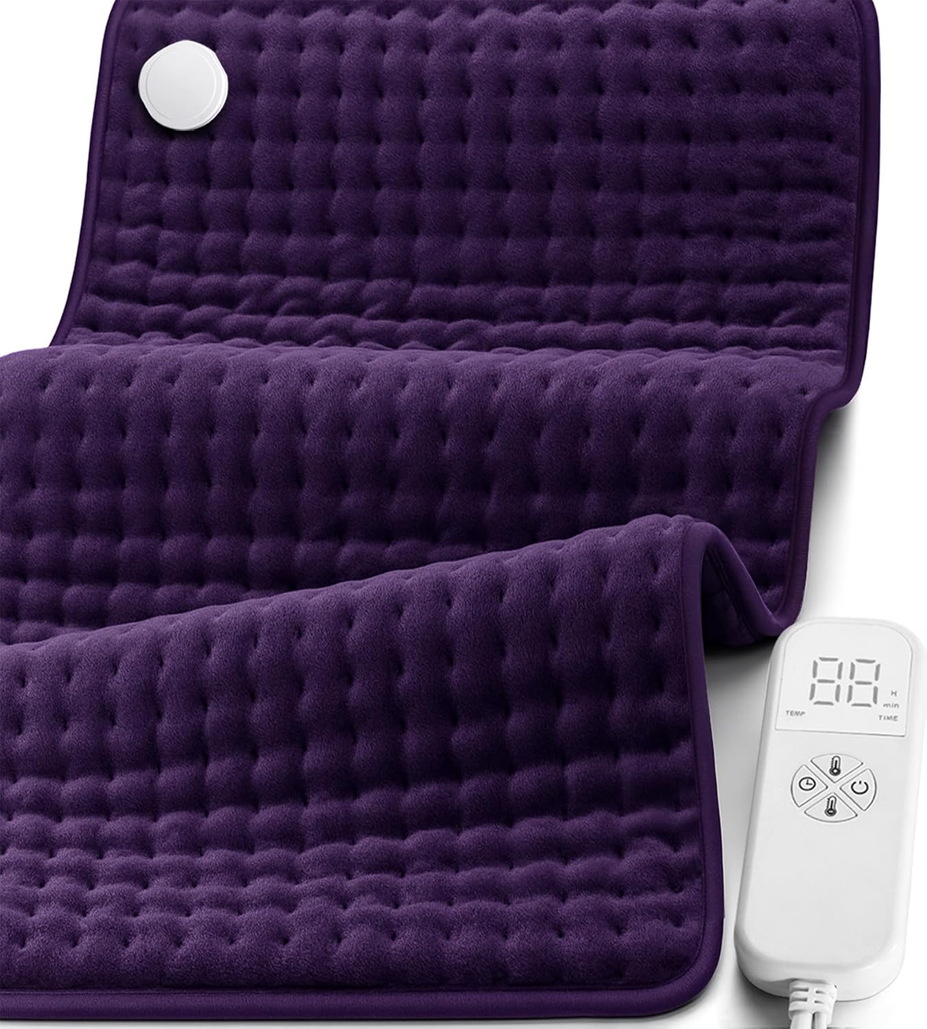 Heating Pad for Back, Cramps, Neck Pain Relief, Moist Dry Heat Options Heat Pads with 6 Heat Settings, 4 Timer Settings, Auto Shut-Off, Machine Washable, 17" x 33", Christmas Gifts for Women, Grandma