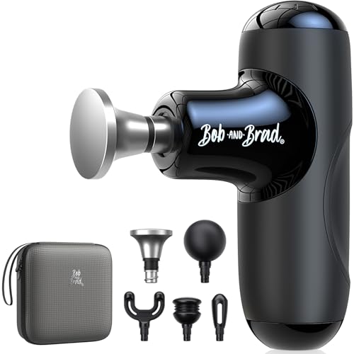 BOB AND BRAD Q2 Max Mini Massage Gun with Metal Head, Pocket-Sized Deep Tissue Massager Gun for Athletes, Professional Portable Percussion Muscle Massager Gun
