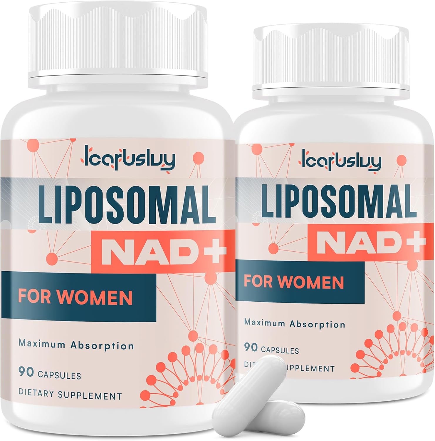 2000MG NAD Supplements for Women, NMN Alternative, Female Liposomal NAD+, with Ashwagandha, Berberine HCL, Ginkgo Biloba & Black Cohosh - Menopause, Brain, Metabolism & Energy Support*, 180 Capsules