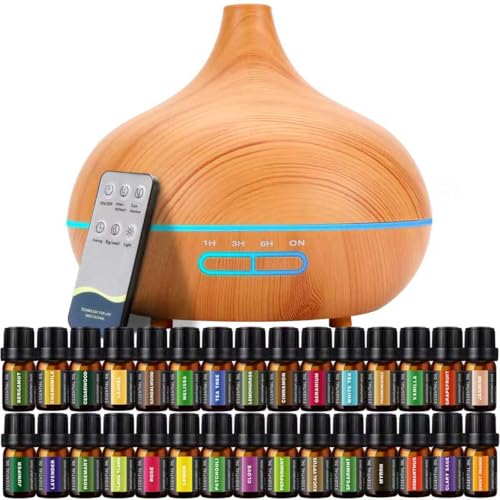 SACATR 550 ML Aroma Diffiser with Essential Oils Set