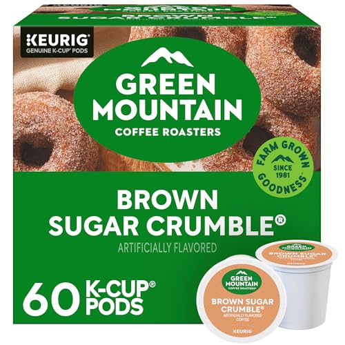 Green Mountain Coffee Roasters Brown Sugar Crumble Keurig Single-Serve K-Cup pods, Medium Roast Coffee, 60 Count (6 Packs of 10)