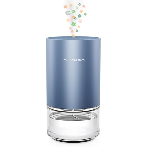 Essential Oil Diffuser Waterless Aromatherapy Diffusers for Home Large Room, Bedroom, Car, Office, Desk, Battery Operated, Small Diffuser for Pure Scent, 100mL Capacity, AN9 (Ice Blue)