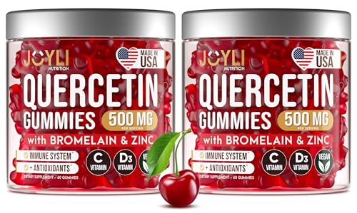 JOYLI Quercetin Gummies with Bromelain, Zinc, Vitamin C & D3