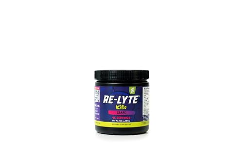 REDMOND Re-Lyte Kids Hydration Electrolyte Mix Powder, Grape 7.62 oz