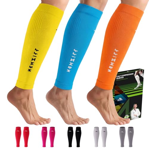 NEWZILL Compression Calf Sleeves (20-30mmHg) for Men & Women Perfect Option to Compression Socks for Running Travel Nursing