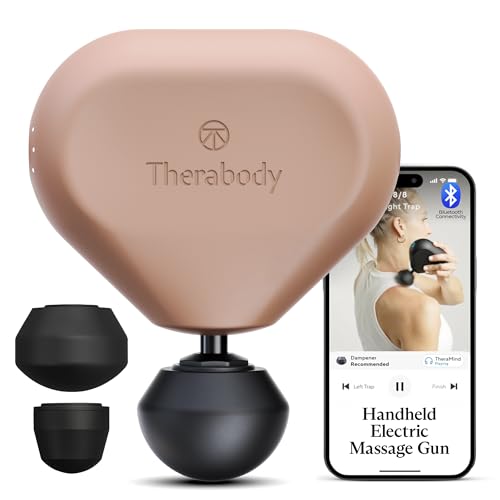 TheraGun Mini (3rd Generation) by Therabody  Ultra-Portable Massage Gun and Travel Essential for Fast, Effective Pain and Tension Relief Anywhere (Desert Rose)